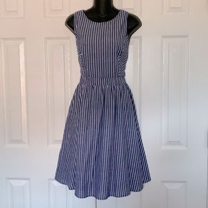 Striped Denim Chambray Dress